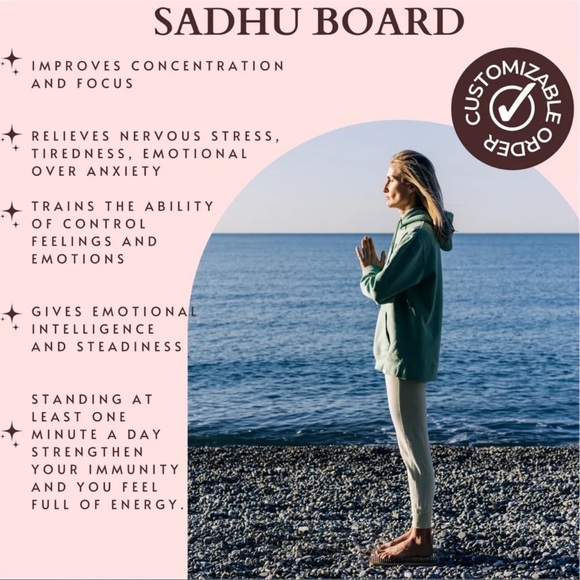 Set of 2 Sadhu Boards advanced Acupuncture, Handmade 🤎 yoga board yin&yang - Picture 7 of 16